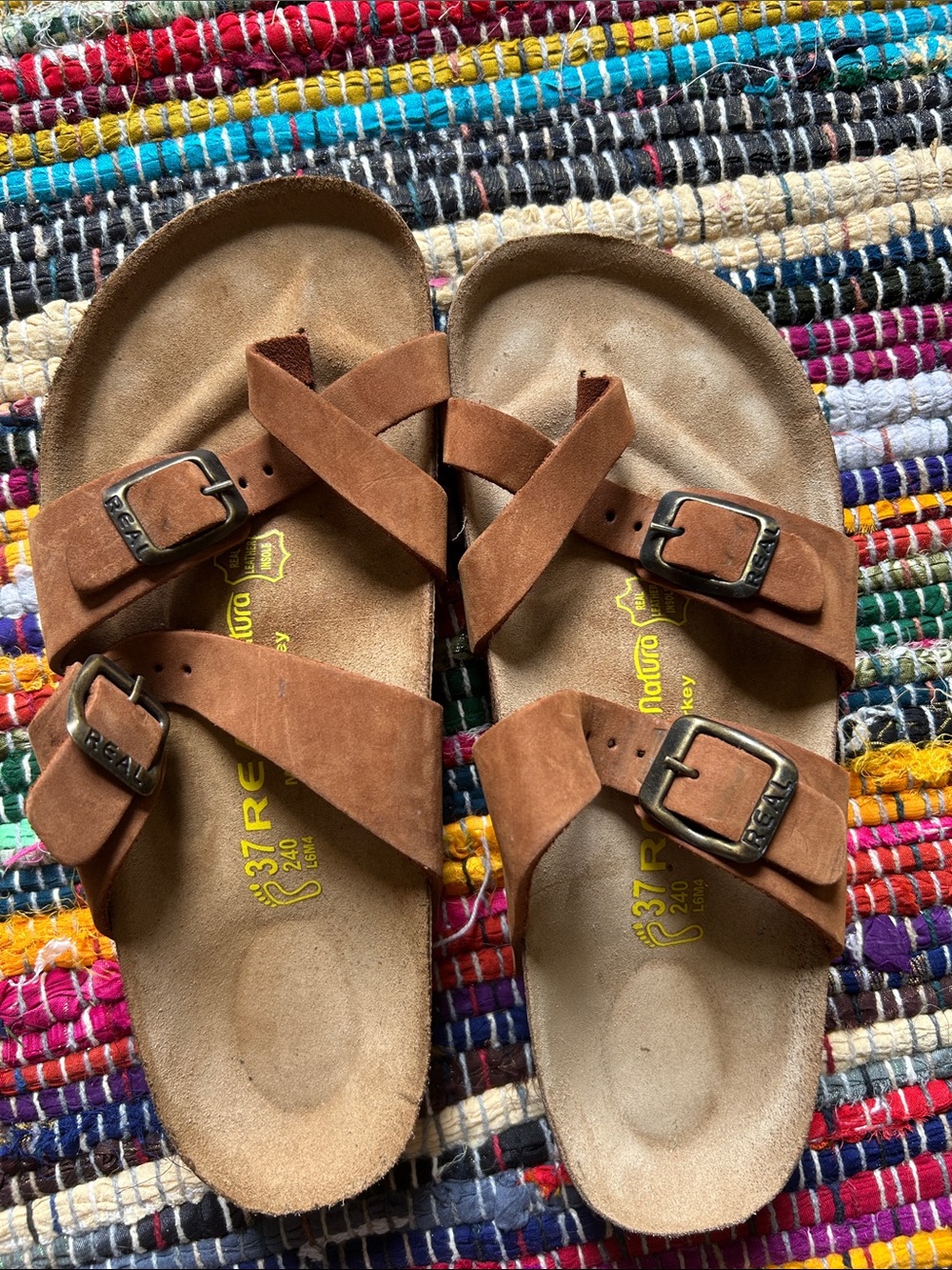 Brown Suede Cross-Strap Women’s Sandals